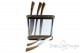 crystal knife block, olive wood