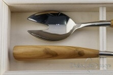 salad server set, olive wood
