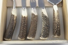 5-piece cheese knife set, deer