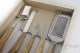 5-piece cheese knife set, olive wood
