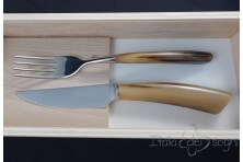 pair of ox Rustic cutlery