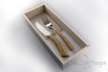 Rustikales Besteck-Set olivo