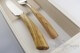 Pair of olive wood Rustic cutlery