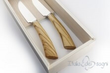 2-piece olive wood Rustic steak knives