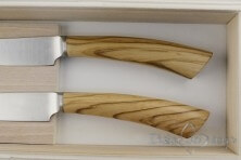 2-piece olive wood Rustic steak knives