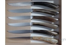 6 couteaux à steak nobile boeuf