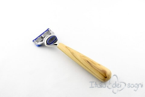 round razor, olive wood