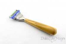 round razor, olive wood