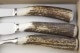 3 piece cheese knives, deer