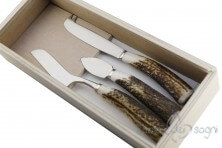 3 piece cheese knives, deer