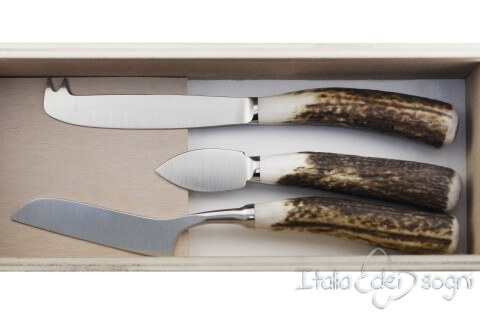 3 piece cheese knives, deer