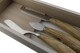 3 piece cheese knives, olive