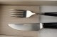 pair of Rustic cutlery, black resin
