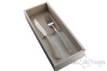 pair of Noble cutlery, ivory resin