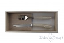 pair of Noble cutlery, ivory resin