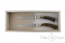 2 piece Noble steak knives, deer