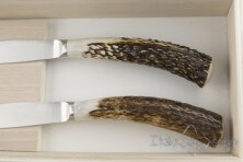 2 piece Noble steak knives, deer