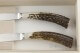 2 piece Noble steak knives, deer