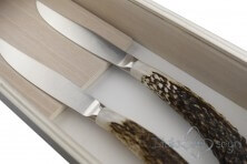 2 piece Noble steak knives, deer
