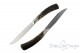 2 piece Noble steak knives, deer