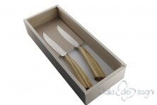 2 piece Noble steak knives, olive wood