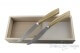 2 piece Noble steak knives, olive wood