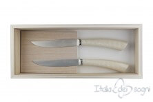2 piece Noble steak knives, ivory resin