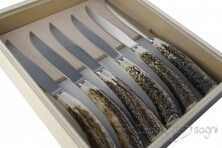 6 piece Noble steak knives, deer
