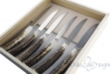 6 couteaux à steak nobile cerf