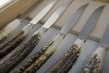 6 couteaux à steak nobile cerf