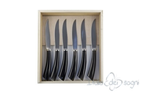 6 couteaux à steak nobile buffle