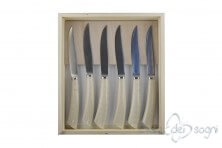 6 piece Noble steak knives, ivory
