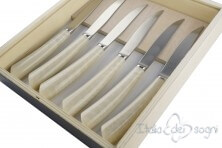6 piece Noble steak knives, ivory