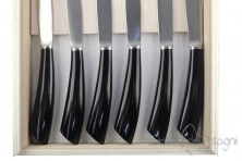 6 piece Noble steak knives, black