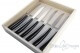 6 piece Noble steak knives, black