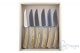 6 piece Rustic steak knives, olive wood