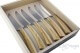 6 piece Rustic steak knives, olive wood