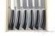 6 piece Rustic steak knives, black resin