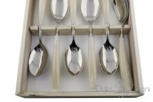 6 piece spoon set, ivory resin