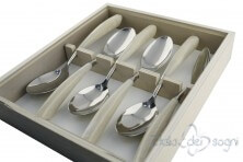 6 piece spoon set, ivory resin