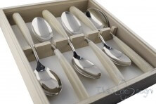 6 piece spoon set, ivory resin