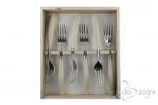 6 piece fork set, ivory resin