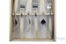 6 piece fork set, ivory resin