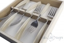 6 piece fork set, ivory resin