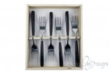 6 piece fork set, ivory resin