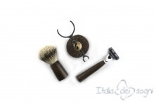 bathroom shaving set, wenge wood