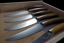 6 piece Rustic steak knives, ox