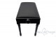 Small Bench for Piano "Bellini" - Real Leather Black