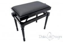 Tamburet de Piano "Bellini" - Veritable Cuir Noir