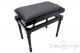 Small Bench for Piano "Bellini" - Real Leather Black